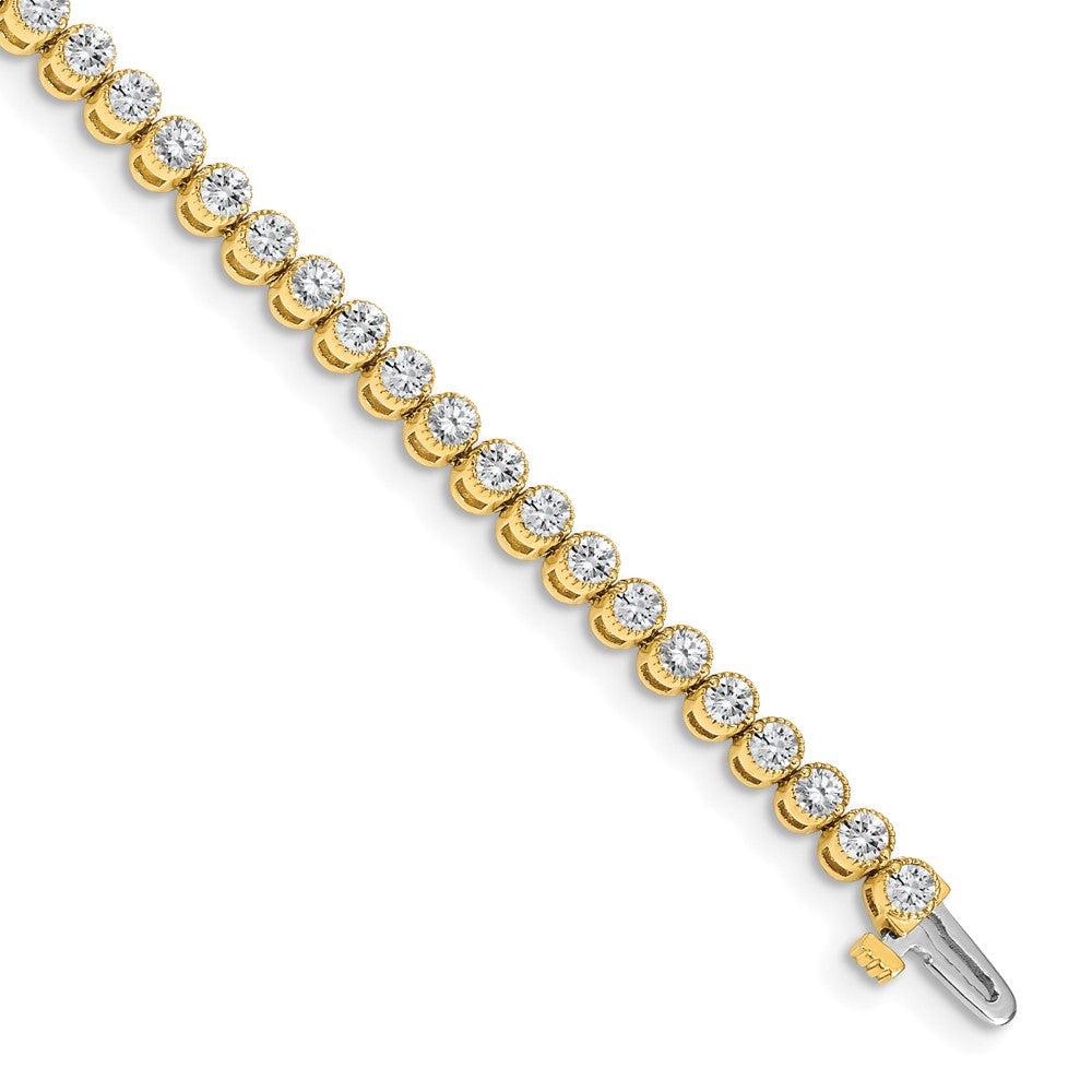 Holds 3.06 carat 52- Round Diamond 2-prong Tennis Bracelet Mounting - WBC