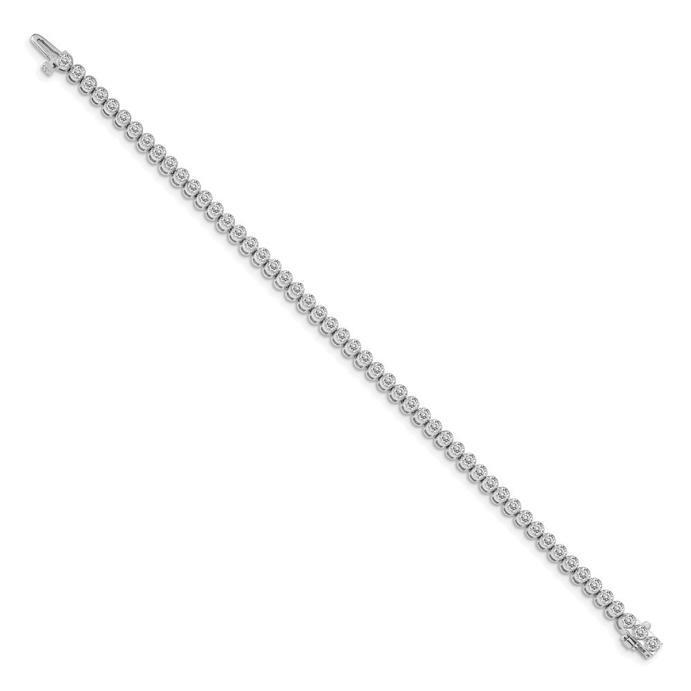 Holds 3.06 carat 52- Round Diamond 2-prong Tennis Bracelet Mounting - WBC