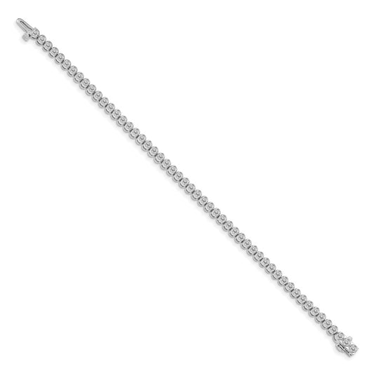 Holds 3.06 carat 52- Round Diamond 2-prong Tennis Bracelet Mounting - WBC