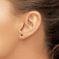 3- Black Button Freshwater Cultured Pearl Stud Post Earrings - WBC