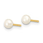 3- Button Freshwater Cultured Pearl Stud Post Earrings - WBC
