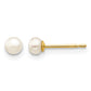 3- Button Freshwater Cultured Pearl Stud Post Earrings - WBC