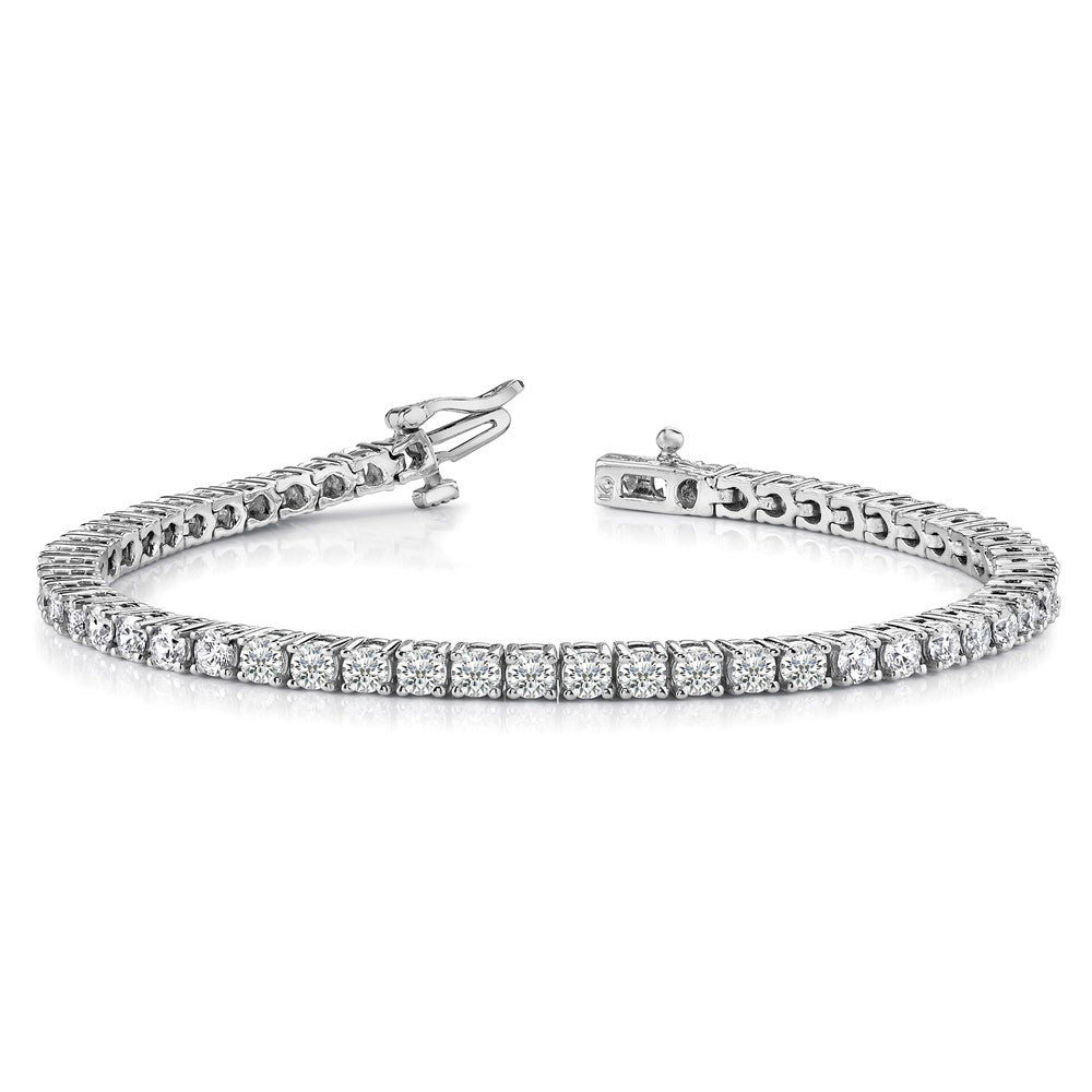 Holds 1.84 carat 66- Round Diamond 4-prong Tennis Bracelet Mounting - WBC