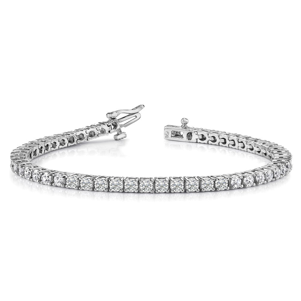 Holds 1.84 carat 66- Round Diamond 4-prong Tennis Bracelet Mounting - WBC