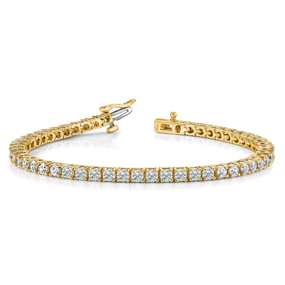 Holds 4.92 carat 52- Round Diamond 4-prong Tennis Bracelet Mounting - WBC