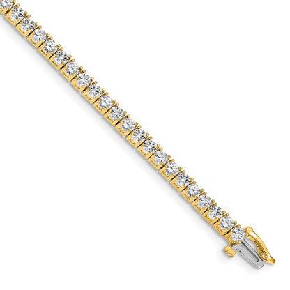 Holds 4.92 carat 52- Round Diamond 4-prong Tennis Bracelet Mounting - WBC