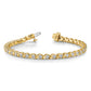 Complete 2 carat Round AA Diamond Swirled 2-prong Tennis Bracelet - WBC