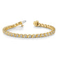 Complete 2 carat Round AA Diamond Swirled 2-prong Tennis Bracelet - WBC