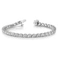 Holds 2 carat 44- Round Diamond Swirled 2-prong Tennis Bracelet Mounting - WBC