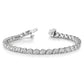 Holds 2 carat 44- Round Diamond Swirled 2-prong Tennis Bracelet Mounting - WBC