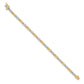 Two-Tone Holds 2.1 carat 20-/10- Round Diamond Bar Link Tennis Bracelet Mounting - WBC