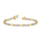 Two-Tone Holds 2.1 carat 20-/10- Round Diamond Bar Link Tennis Bracelet Mounting - WBC