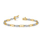 Two-Tone Holds 2.1 carat 20-/10- Round Diamond Bar Link Tennis Bracelet Mounting - WBC