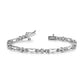 Holds 1 carat 18-/9- Round Diamond Bezel Paperclip Link Tennis Bracelet Mounting - WBC