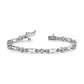 Holds 1 carat 18-/9- Round Diamond Bezel Paperclip Link Tennis Bracelet Mounting - WBC