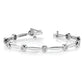Holds 1/2 carat 11- Round Diamond Bezel Curved Bar Link Bracelet Mounting - WBC