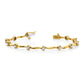 Holds 1 carat 14- Round Diamond 2-prong Wavy Bar Link Tennis Bracelet Mounting - WBC