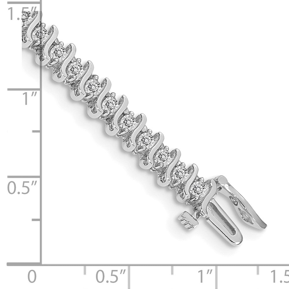 Holds 2 carat 49- Round Diamond 2-prong S-link Tennis Bracelet Mounting - WBC