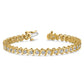 Holds 3.9 carat 38- Round Diamond 2-prong S-link Tennis Bracelet Mounting - WBC