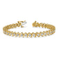 Holds 5.95 carat 35- Round Diamond 2-prong S-link Tennis Bracelet Mounting - WBC