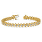 Holds 7.19 carat 33- Round Diamond 2-prong S-link Tennis Bracelet Mounting - WBC