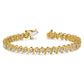 Holds 7.19 carat 33- Round Diamond 2-prong S-link Tennis Bracelet Mounting - WBC