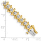 Holds 7.19 carat 33- Round Diamond 2-prong S-link Tennis Bracelet Mounting - WBC