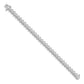 Holds 7.19 carat 33- Round Diamond 2-prong S-link Tennis Bracelet Mounting - WBC