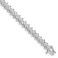 Holds 7.19 carat 33- Round Diamond 2-prong S-link Tennis Bracelet Mounting - WBC