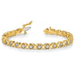 Holds 2 carat 29- Round Diamond 4-prong X-design Tennis Bracelet Mounting - WBC