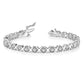 Holds 2 carat 29- Round Diamond 4-prong X-design Tennis Bracelet Mounting - WBC