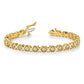 Holds 2.4 carat 26- Round Diamond 4-prong X-design Tennis Bracelet Mounting - WBC