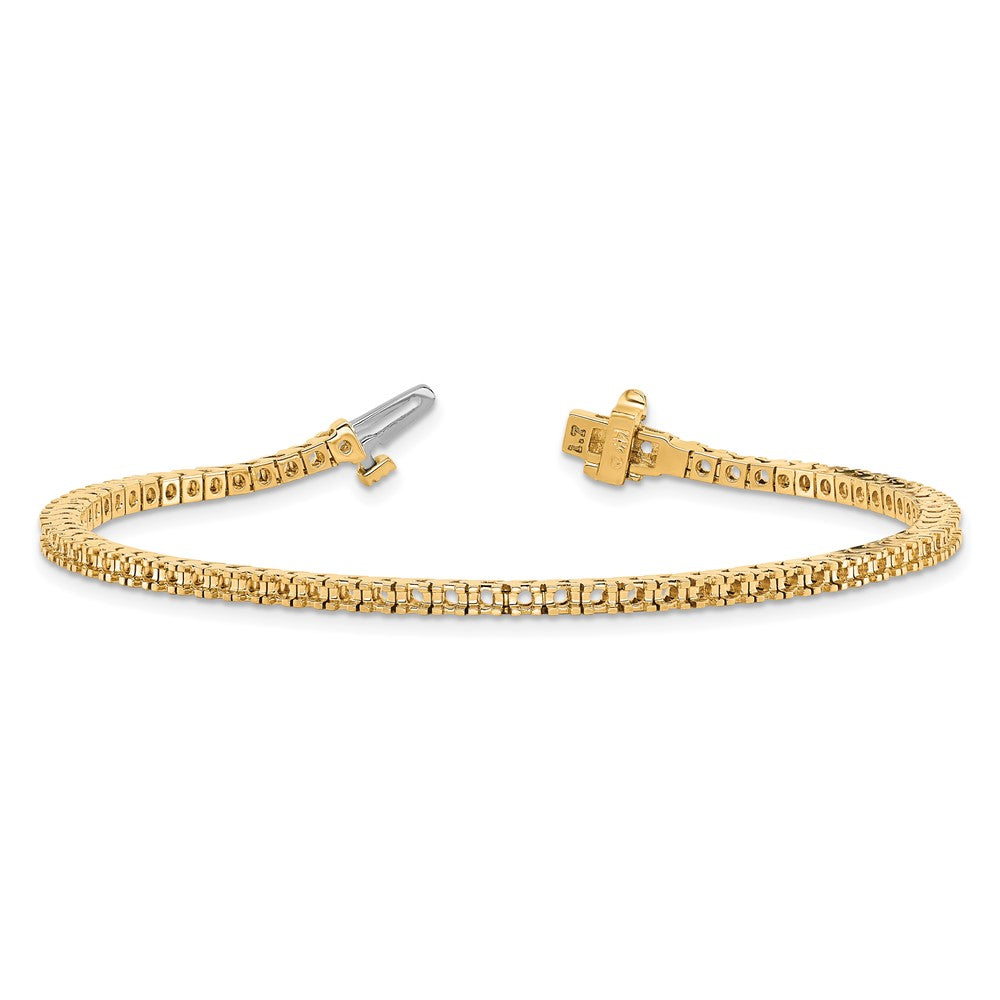 Holds 1.25 carat 74- Round Diamond 4-prong Tennis Bracelet Mounting - WBC