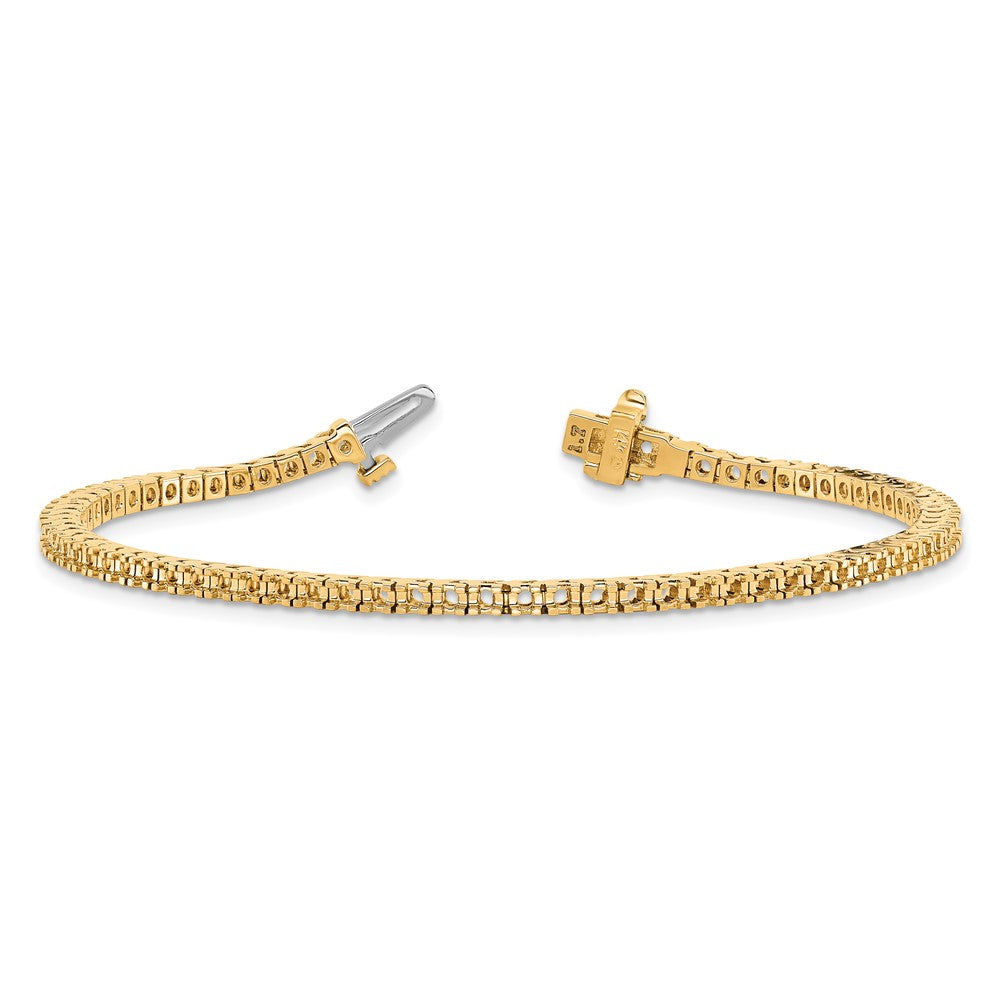 Holds 1.25 carat 74- Round Diamond 4-prong Tennis Bracelet Mounting - WBC