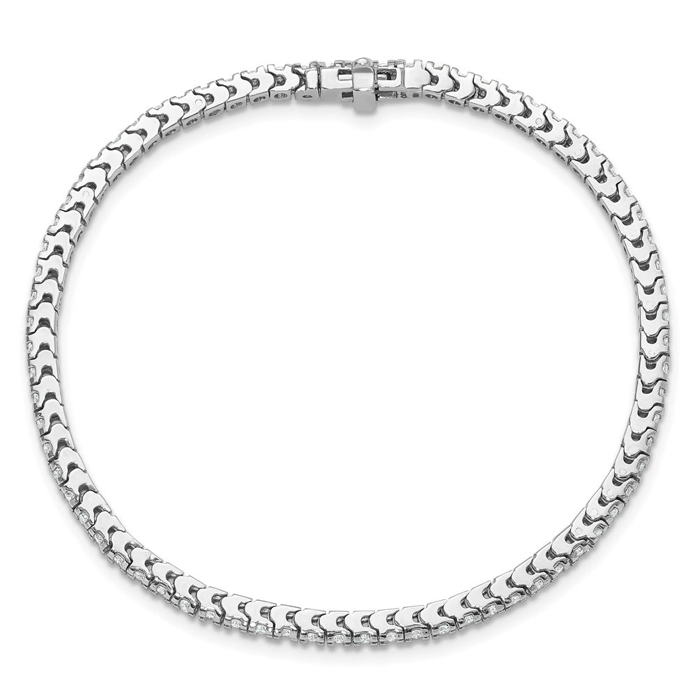Holds 1.25 carat 74- Round Diamond 4-prong Tennis Bracelet Mounting - WBC
