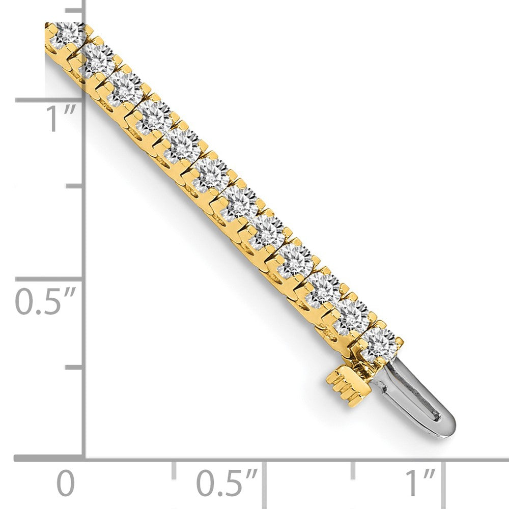 Holds 2.17 carat 62- Round Diamond 4-prong Tennis Bracelet Mounting - WBC