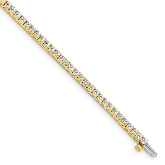 Holds 2.17 carat 62- Round Diamond 4-prong Tennis Bracelet Mounting - WBC