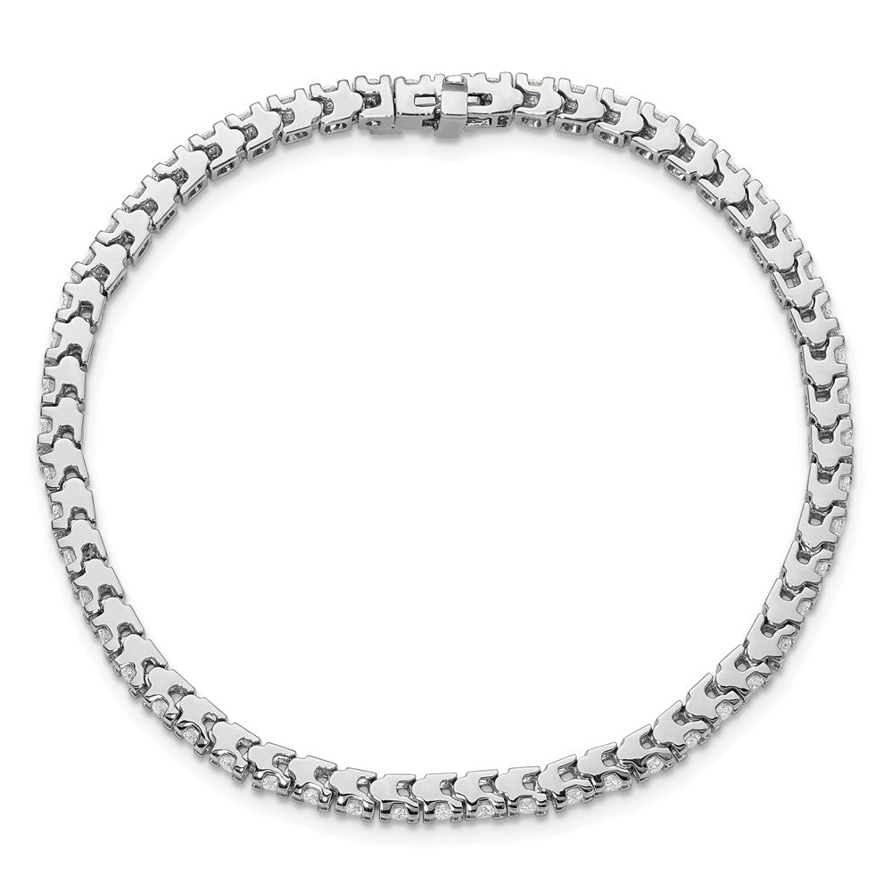 Holds 2.18 carat 56- Round Diamond 4-prong Tennis Bracelet Mounting - WBC