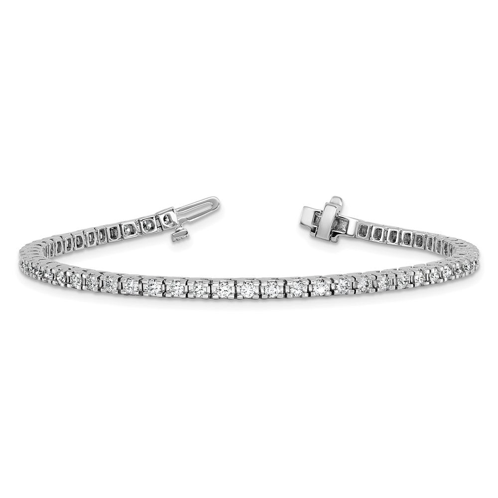 Holds 2.18 carat 56- Round Diamond 4-prong Tennis Bracelet Mounting - WBC