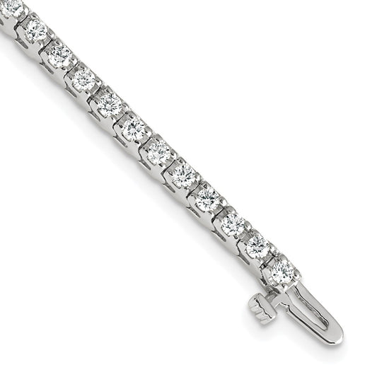 Holds 2.18 carat 56- Round Diamond 4-prong Tennis Bracelet Mounting - WBC