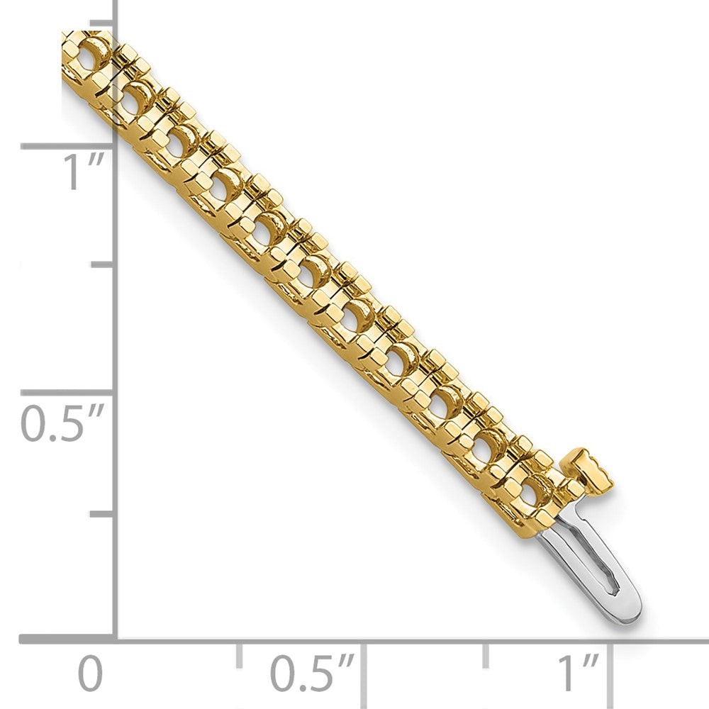 Holds 2.86 carat 55- Round Diamond 4-prong Tennis Bracelet Mounting - WBC