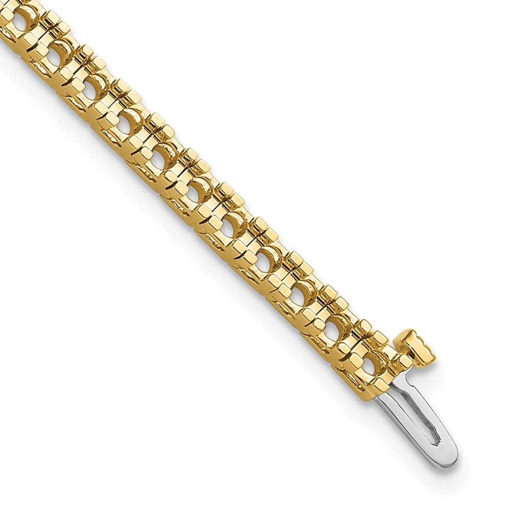 Holds 2.86 carat 55- Round Diamond 4-prong Tennis Bracelet Mounting - WBC