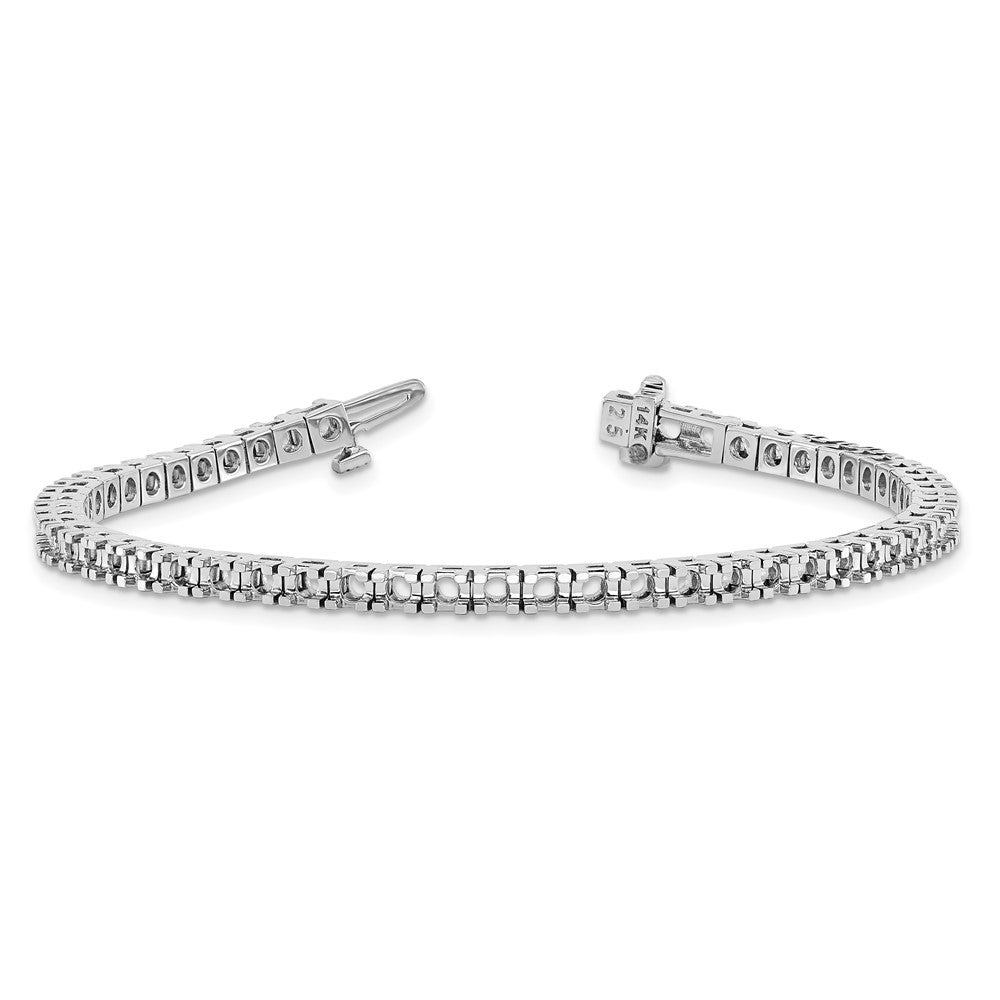 Holds 2.86 carat 55- Round Diamond 4-prong Tennis Bracelet Mounting - WBC