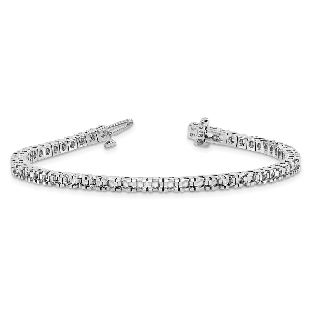 Holds 2.86 carat 55- Round Diamond 4-prong Tennis Bracelet Mounting - WBC