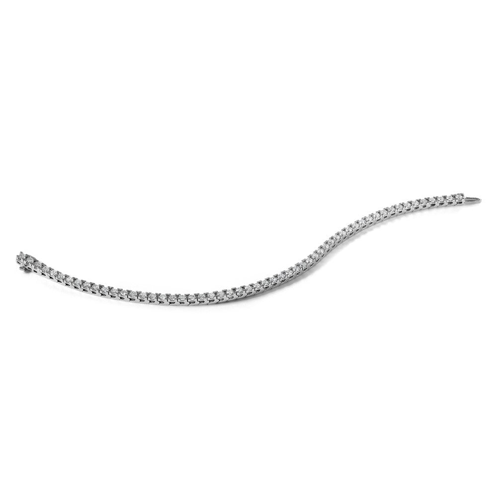 Holds 2.86 carat 55- Round Diamond 4-prong Tennis Bracelet Mounting - WBC