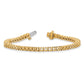 Holds 4.1 carat 52- Round Diamond 4-prong Tennis Bracelet Mounting - WBC