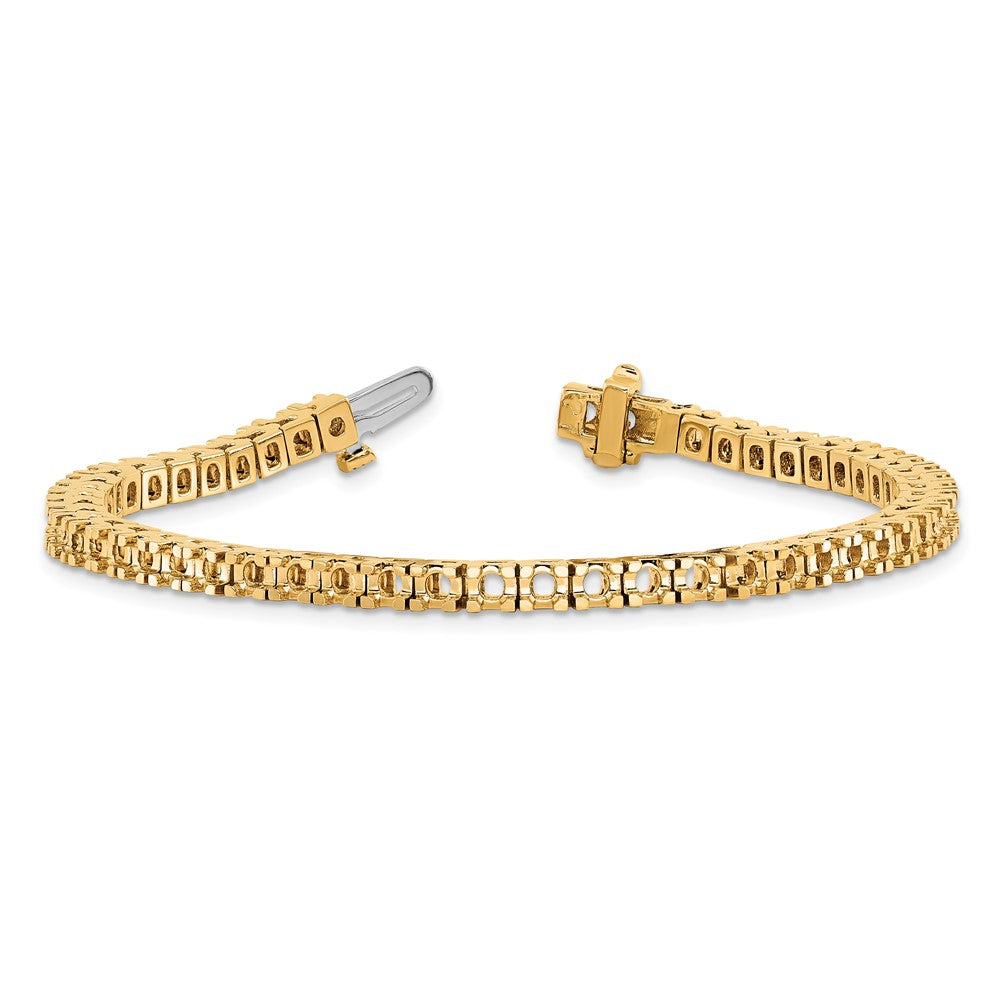 Holds 4.1 carat 52- Round Diamond 4-prong Tennis Bracelet Mounting - WBC