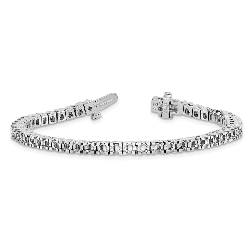 Holds 4.1 carat 52- Round Diamond 4-prong Tennis Bracelet Mounting - WBC