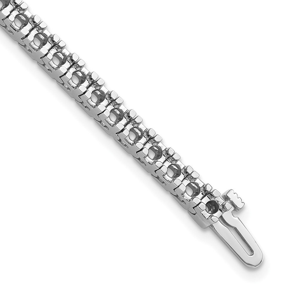 Holds 4.1 carat 52- Round Diamond 4-prong Tennis Bracelet Mounting - WBC