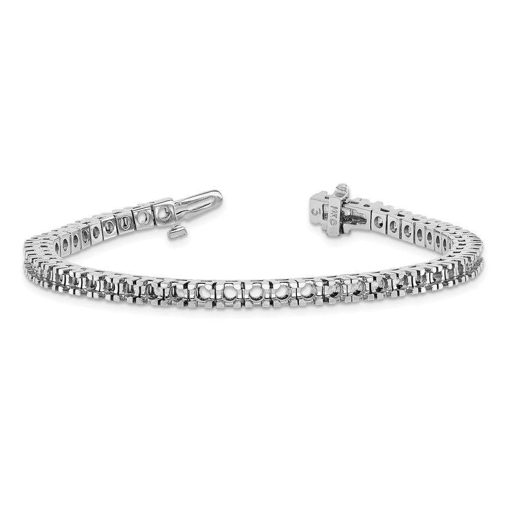 Holds 4.65 carat 50- Round Diamond 4-prong Tennis Bracelet Mounting - WBC